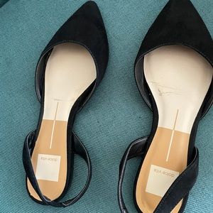 Genuine black suede shoes